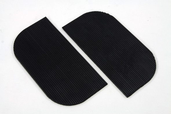 V-Twin - 28-0613 - Mini Footboard Mat Set Black Rubber