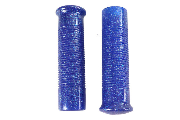 V-Twin - 28-0795 - Blue Metal Flake Grip Set