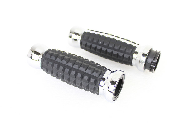 V-Twin - 28-0897 - Alligator Style Grip Set Chrome