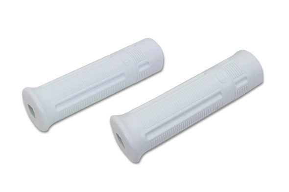 V-Twin - 28-0961 - White Beck Plastic Grip Set