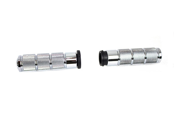 V-Twin - 28-0984 - Chrome Retro Throttle by Wire Grip Set