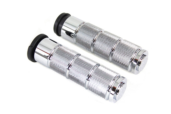 V-Twin - 28-0984 - Chrome Retro Throttle by Wire Grip Set