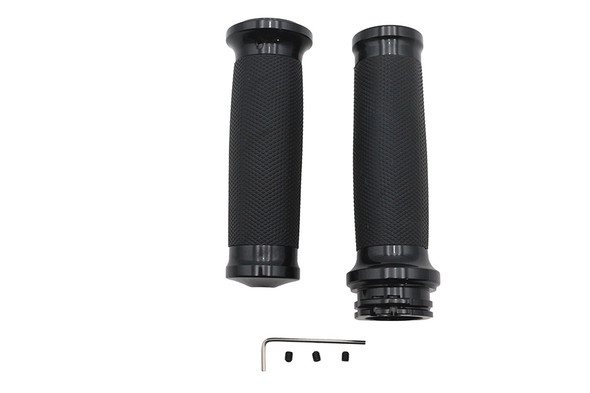 V-Twin - 28-1783 - Caliber Handlebar Grip Set Black