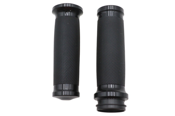 V-Twin - 28-1787 - Caliber Handlebar Grip Set Black