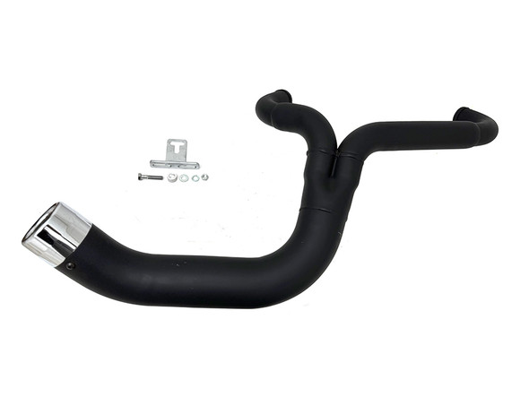 V-Twin - 29-0031 - FLT 2:1 Lake Style Exhaust System Black - Fits 1995-2006 Harley-Davidson FLT