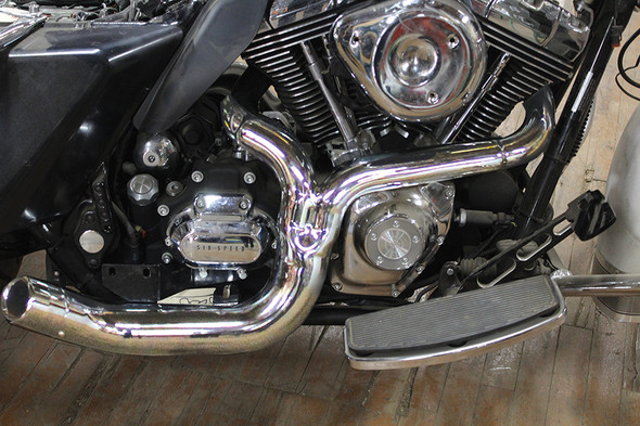 V-Twin - 29-0041 - 2 into 1 Exhaust Header Set Chrome - Fits 2007-2013 Harley-Davidson FLT