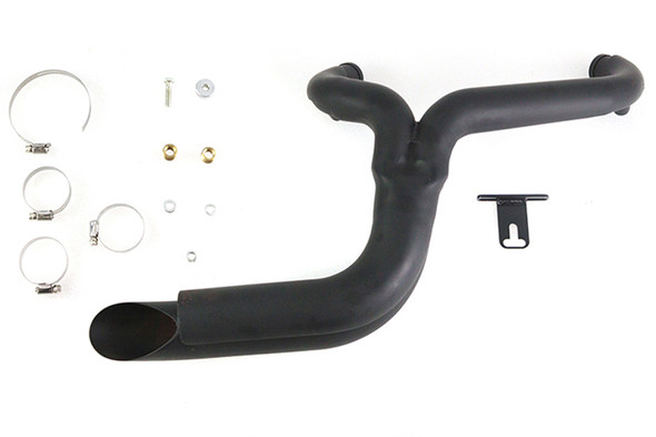 V-Twin - 29-0042 - 2 into 1 Exhaust Header Set Black - Fits 2007-2013 Harley-Davidson FLT