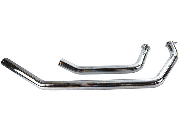 V-Twin - 29-0043 - Shovelhead Exhaust Header Set Upsweep Chrome - Fits 1971-1984 Harley-Davidson FX