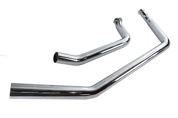 V-Twin - 29-0043 - Shovelhead Exhaust Header Set Upsweep Chrome - Fits 1971-1984 Harley-Davidson FX