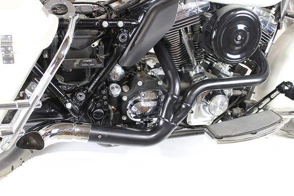 V-Twin - 29-0044 - 2 into 1 Exhaust Header Set Black - Fits 2007-2016 Harley-Davidson FLT