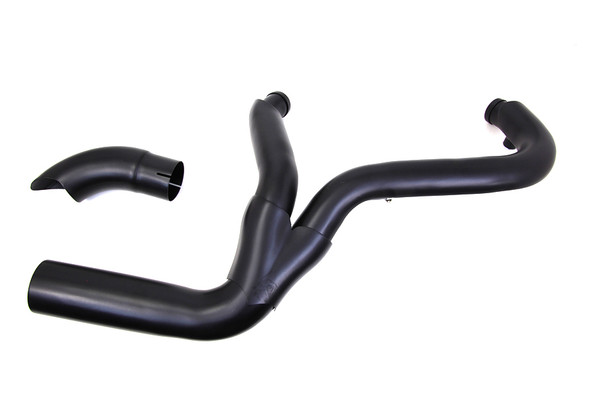 V-Twin - 29-0047 - 2 into 1 Exhaust Header Set Black - Fits 2007-2016 Harley-Davidson FLT