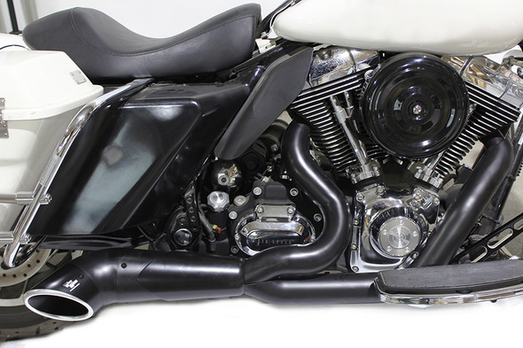 V-Twin - 29-0071 - 2:1 Exhaust Header Set Black - Fits 1996-2016 Harley-Davidson FLT