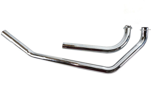 V-Twin - 29-0076 - Shovelhead Upsweep Header Pipe Set Chrome