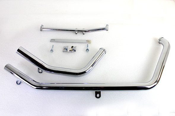 V-Twin - 29-0089 - Exhaust Header Set Chrome