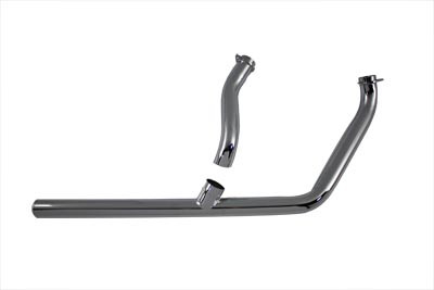V-Twin - 29-0146 - Chrome Exhaust Header Kit for Kick or Electric - Fits 1970-1984 Harley-Davidson FL
