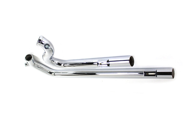 V-Twin - 29-0210 - Exhaust Drag Pipe Set Chrome Shotgun Style