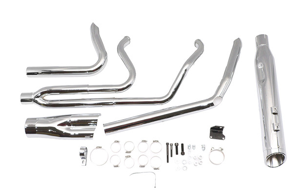 V-Twin - 29-0376 - M8 Wyatt Gatling Dominator 2:1 Exhaust Header System Chrome