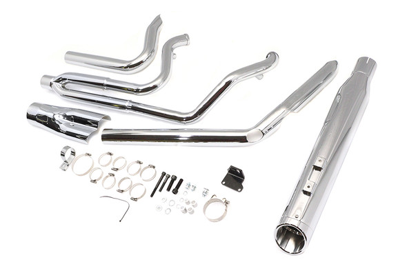 V-Twin - 29-0376 - M8 Wyatt Gatling Dominator 2:1 Exhaust Header System Chrome