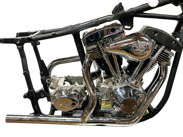 V-Twin - 29-1101 - Dual Crossover Chrome Exhaust System - Fits 1970-1984 Harley-Davidson FL