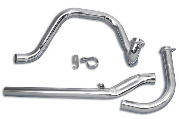 V-Twin - 29-1108 - Dual Crossover Chrome Exhaust System
