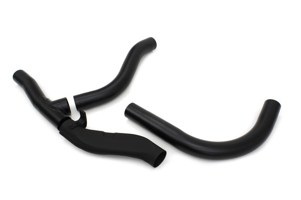 V-Twin - 29-1115 - Replica 2 into 1 Exhaust Pipe Header Set Black - Fits 1936-1940 Harley-Davidson EL, 1941-1947 FL