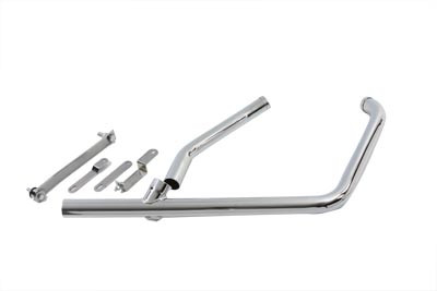 V-Twin - 29-1145 - 2 into 1 Exhaust Pipe Header Chrome
