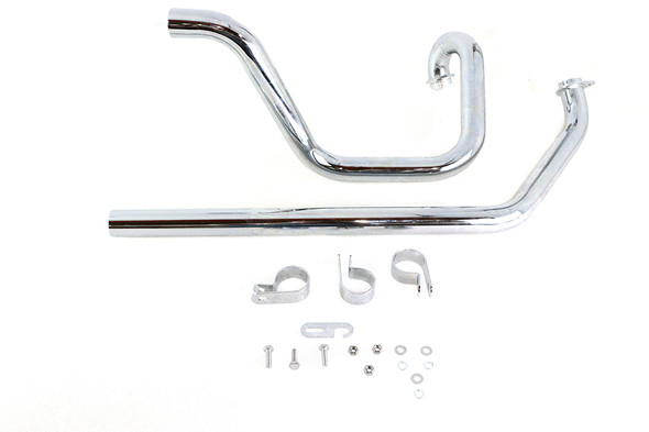 V-Twin - 29-1165 - True Dual Exhaust Header Pipe Set - Fits 1970-1984 Harley-Davidson FL