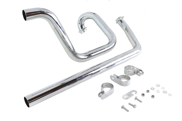 V-Twin - 29-1165 - True Dual Exhaust Header Pipe Set - Fits 1970-1984 Harley-Davidson FL