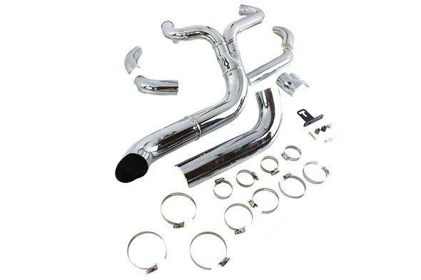 V-Twin - 29-2028 - Speedster 1-3/4 inch 2 into 1 Exhaust Header Set Chrome