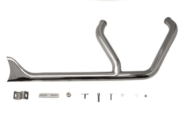 V-Twin - 29-8146 - 1-3/4 inch 2 into 1 Exhaust Header Set Chrome