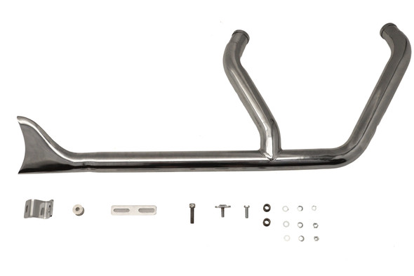V-Twin - 29-8150 - 1-3/4 inch 2 into 1 Exhaust Header Set Chrome