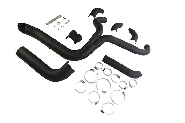 V-Twin - 29-8157 - Speedster 1-3/4 inch 2 into 1 Exhaust Header Set Black