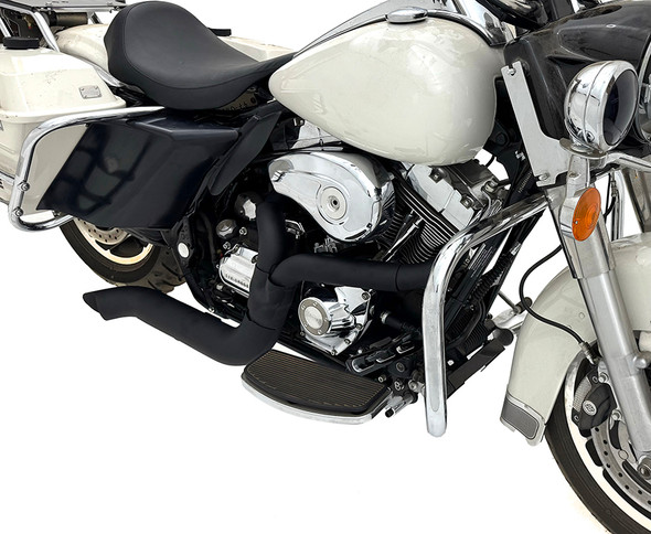 V-Twin - 29-8158 - Speedster 1-3/4 inch 2 into 1 Exhaust Header Set Black