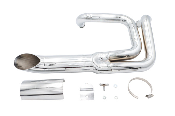 V-Twin - 29-8280 - Wyatt Gatling Lake Style Exhaust System Chrome