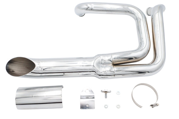 V-Twin - 29-8280 - Wyatt Gatling Lake Style Exhaust System Chrome