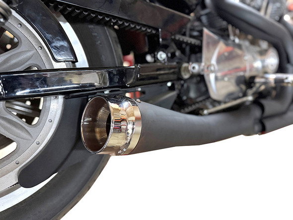 V-Twin - 29-8749 - Sportster Holeshot 2:1 Exhaust Header System Black