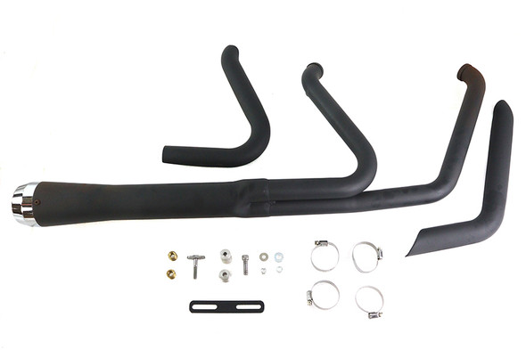 V-Twin - 29-8759 - Wyatt Gatling Holeshot Exhaust Set Black
