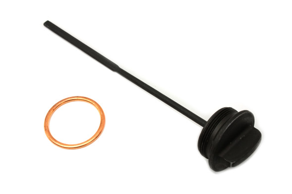 V-Twin - 2908-2 - Parkerized Oil Tank Filler Cap and Gauge Kit
