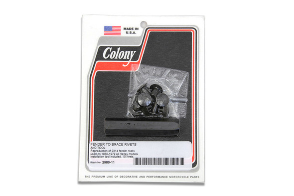 V-Twin - 2980-11 - Fender to Bracket Rivet Kit