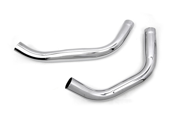 V-Twin - 30-0193 - Replica Exhaust Header Set Chrome - Fits 1957-1978 Harley-Davidson XLCH, XL, XLH