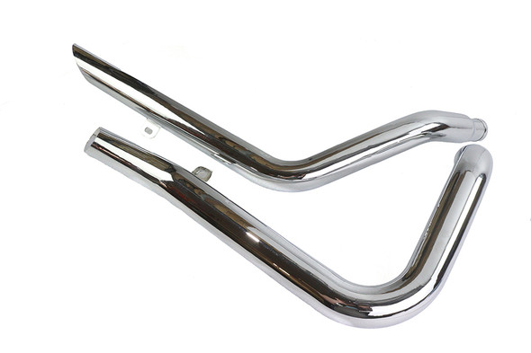 V-Twin - 30-0385 - Exhaust Drag Pipe Set Side Slash Style - Fits 1986-2003 Harley-Davidson XL