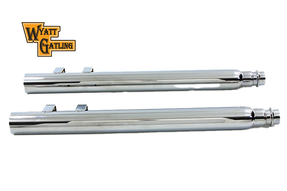 V-Twin - 30-0435 - Wyatt Gatling Straight Muffler Pipe with Removable Baffle