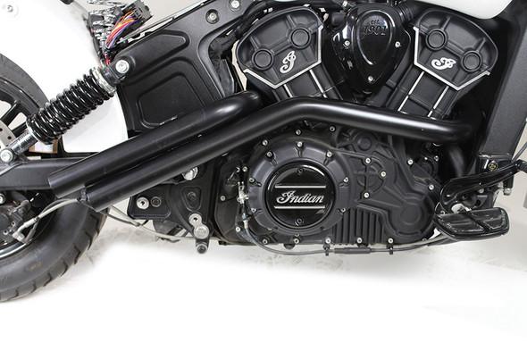 V-Twin - 30-0519 - Indian Scout Drag Pipe Set Black