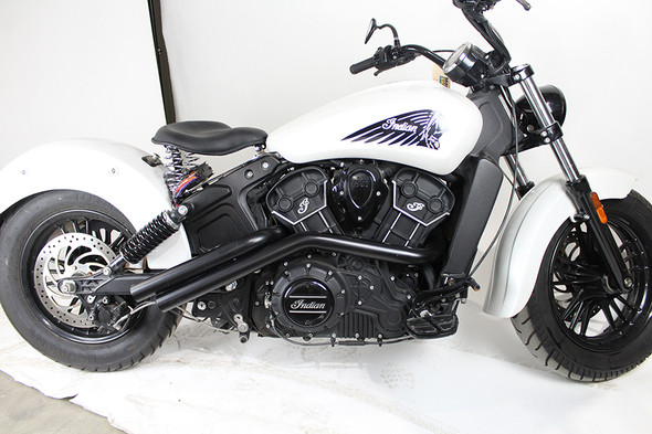 V-Twin - 30-0519 - Indian Scout Drag Pipe Set Black