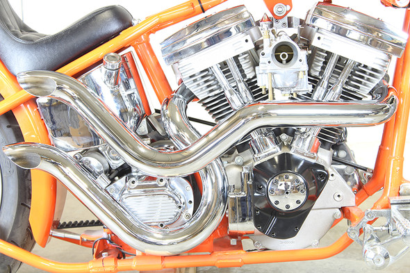 V-Twin - 30-0541 - Exhaust Drag Pipe Set Slash Cut