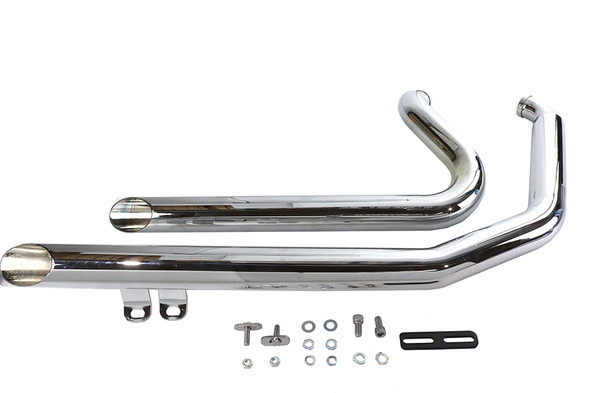 V-Twin - 30-0552 - Wyatt Gatling Exhaust Drag Pipe Set Down Slash Shorty