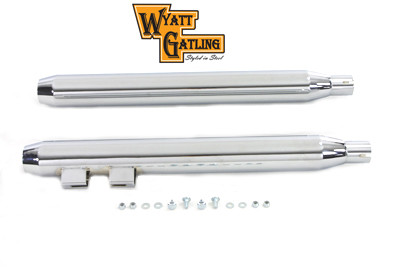 V-Twin - 30-0610 - Wyatt Gatling 28-5/8 inch Bullet Muffler Set - Fits 1995-2016 Harley-Davidson FLT