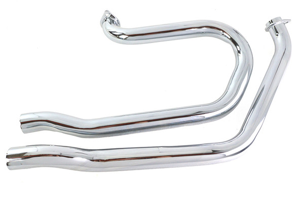V-Twin - 30-0645 - Alphabet FX-FXE Exhaust Header Set Chrome - Fits 1971-1984 Harley-Davidson FX