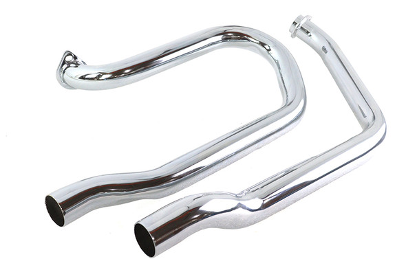 V-Twin - 30-0645 - Alphabet FX-FXE Exhaust Header Set Chrome - Fits 1971-1984 Harley-Davidson FX