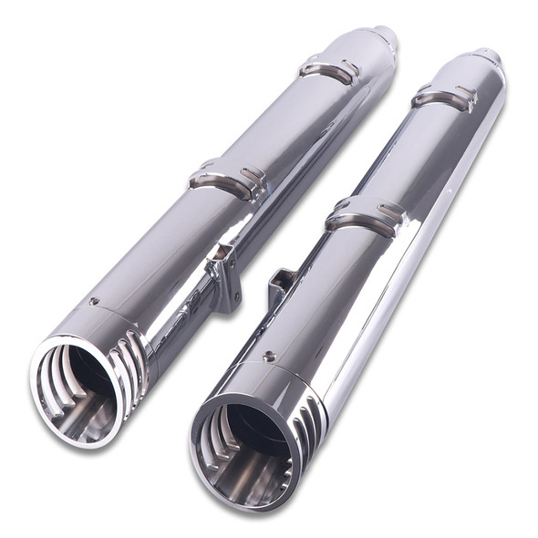 V-Twin - 30-0662 - Indian Slip On Muffler Set Chrome - Fits 2014-2020 Indian Chief